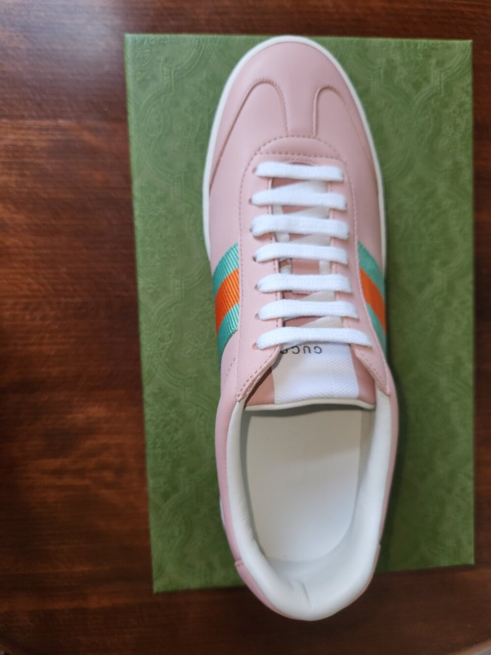 NIB Gucci G74 Web Low "perfect pink" sneakers IT 39 US 9
